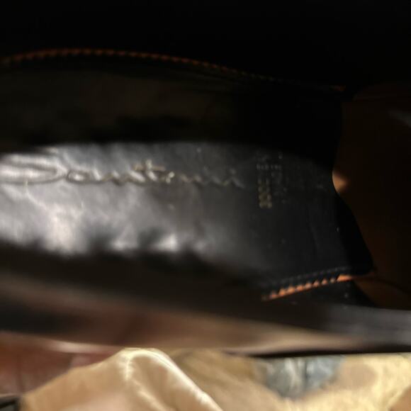 US Size 10 Santoni Black Leather CapToe Goodyear Oxfords - Picture 8 of 14